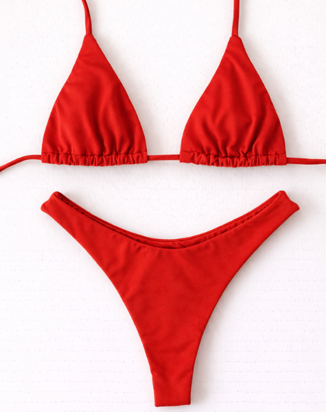 Biquíni Joatinga Top Cortininha Vermelho