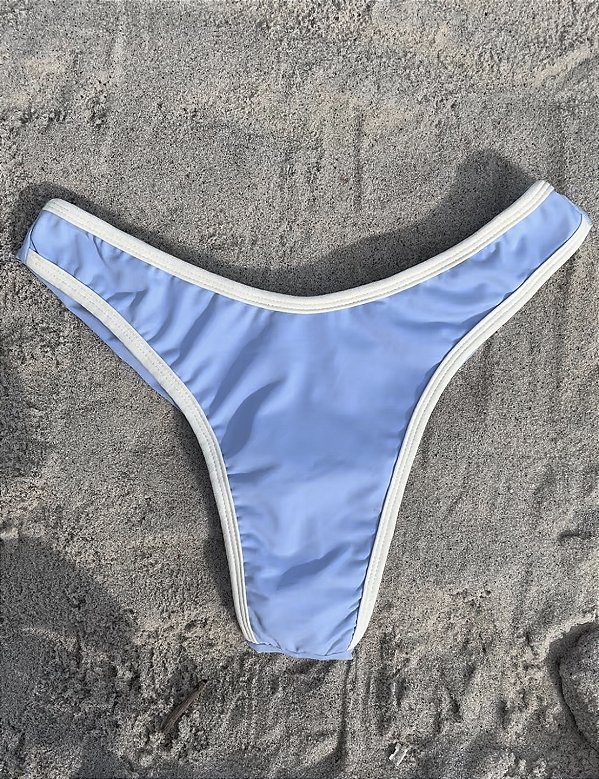 Calcinha Asa Delta Azul Candy com Off White Duo