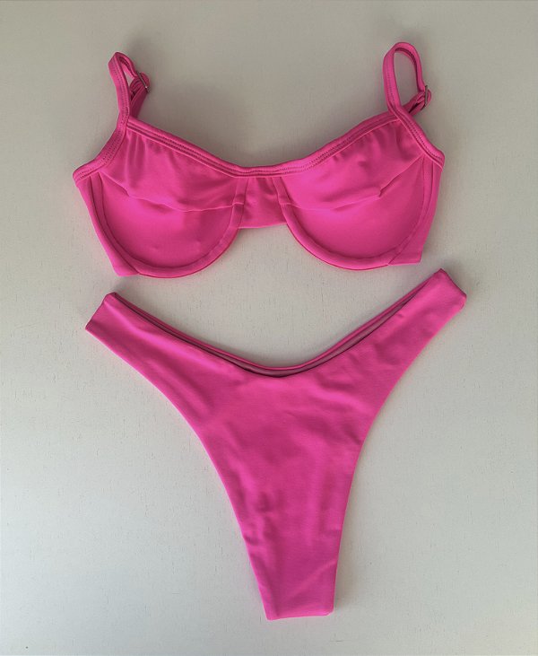 Biquíni Aventureiro Rosa Neon