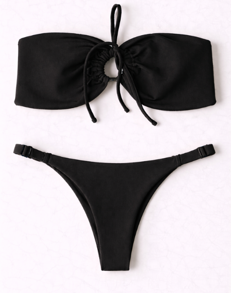 Biquíni Arpoador Top Tomara que Caia Preto