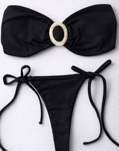 Biquíni Jurubaíba Top Tomara que Caia Preto