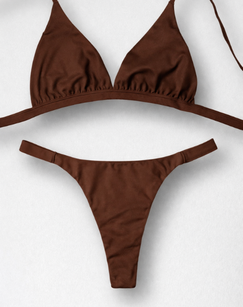 Biquíni Tucuns Top Triângulo Marrom