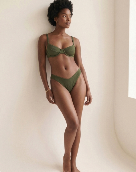 Biquíni Aventureiro Top Meia Taça Verde Militar
