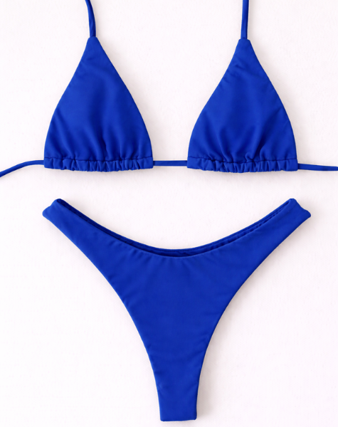 Biquíni Joatinga Top Cortininha Azul Royal