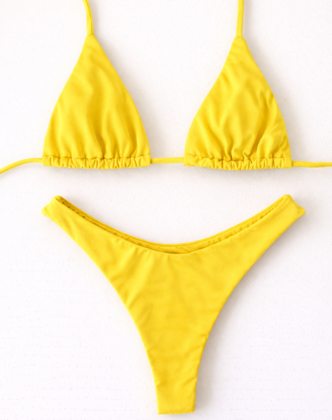 Biquíni Joatinga Top Cortininha Amarelo