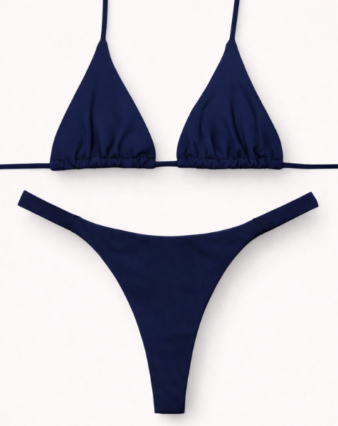 Biquíni Leblon Top Cortininha Azul Marinho