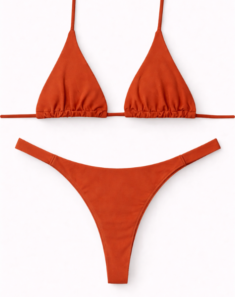 Biquíni Leblon Top Cortininha Terracota