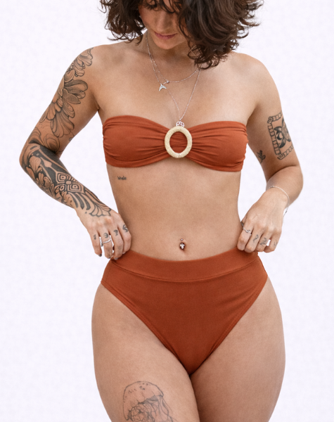 Biquíni Boa Viagem Top Tomara que Caia Terracota