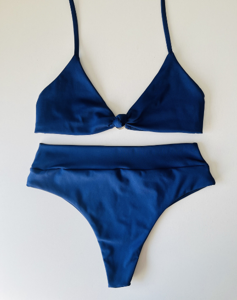 Biquíni Pontal Top Nó Azul Marinho