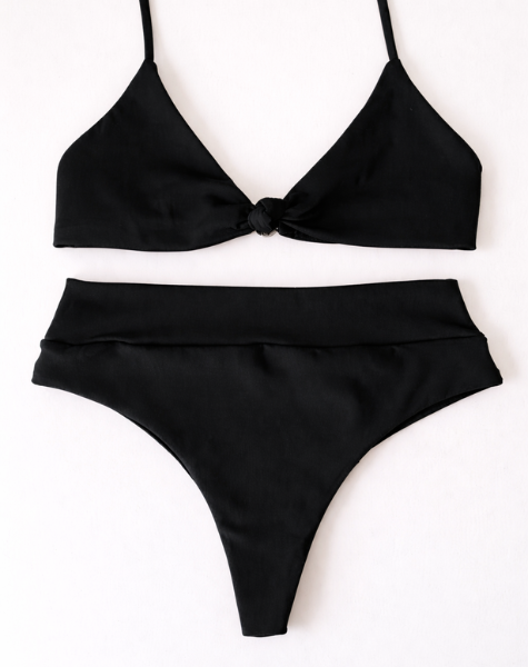 Biquíni Pontal Top Nó Preto