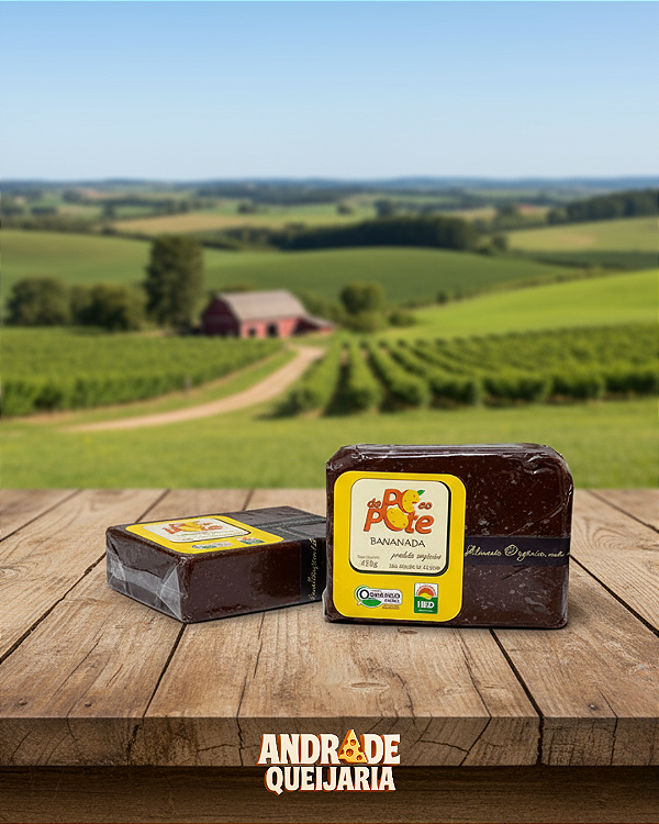 Bananada Orgânica -  2 Unidades de 450g - Do pé ao Pote