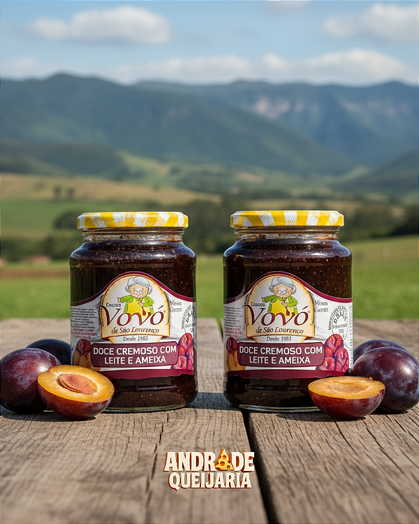 Doce de leite com Ameixa - 2 potes 650g