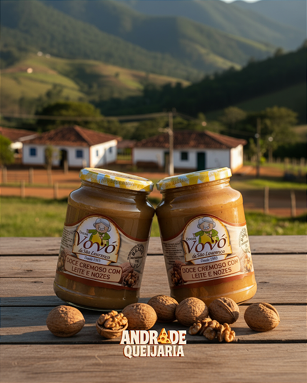 Doce de leite com Nozes - 2 Potes de 650g