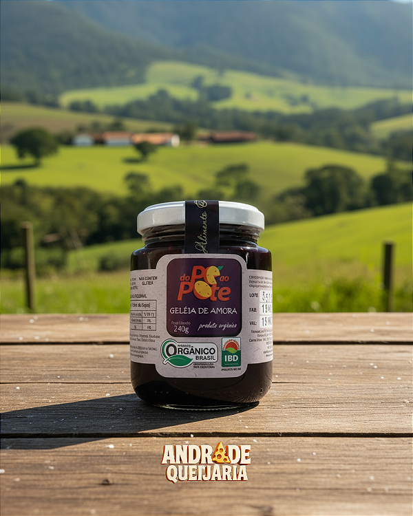 Geleia de Amora Orgânica - Do pé ao Pote - 240g