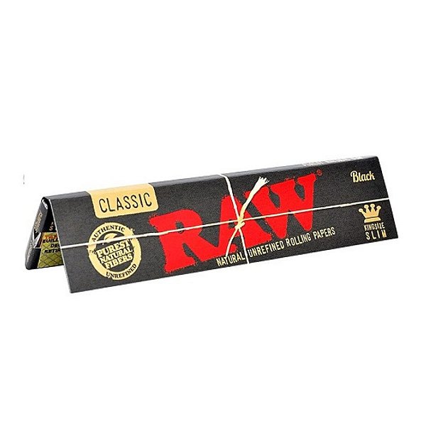 Seda Raw Black - King Size Slim - Cultura 420 Tabacaria e Headshop