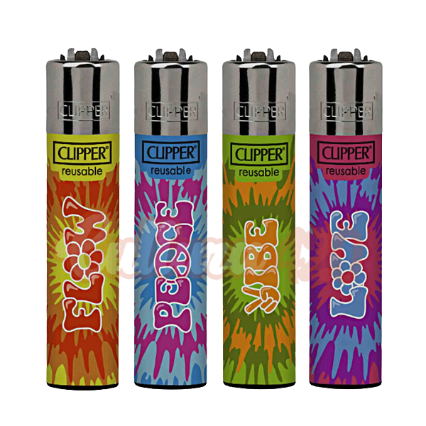 Isqueiro Clipper Grande New Tie Dye
