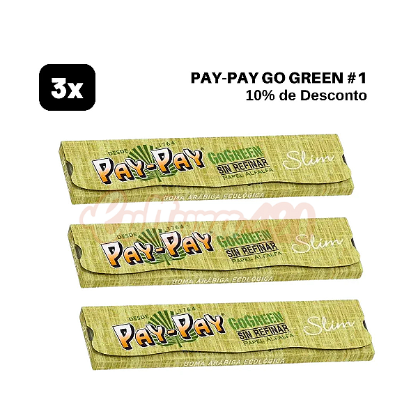 Combo Seda Pay Pay Go Green - King Size - Slim