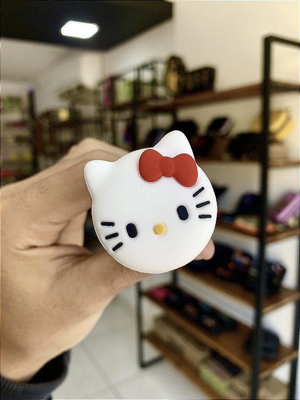 Pipe de Silicone c/ Vidro - Hello Kitty