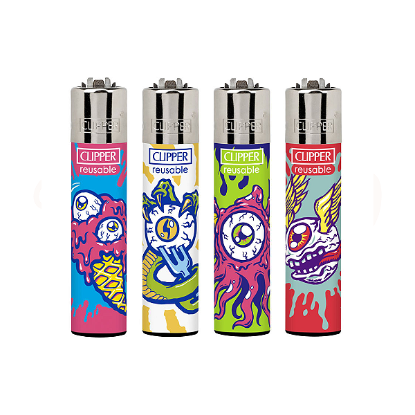 Isqueiro Clipper Grande - Monster Eyes