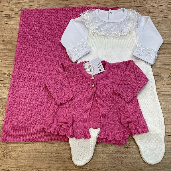 Conjunto Beatriz - Pink e Branco