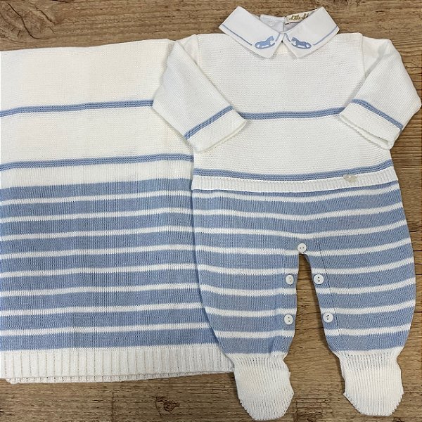 Conjunto Lucca  Branco e Azul