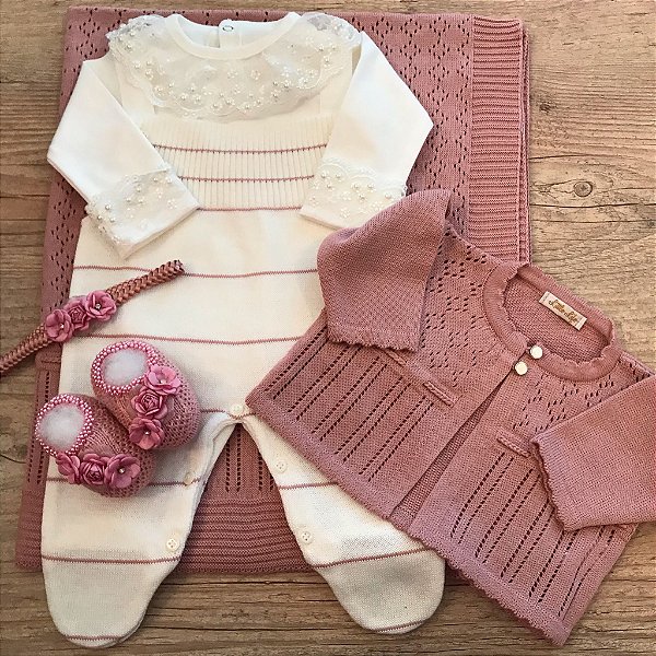 Conjunto Micaela - Rose e Off-White