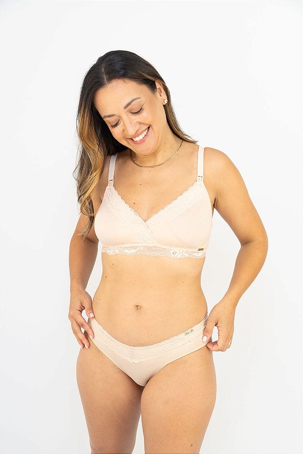 Calcinha Boxer Gestante Nude - Love Secret