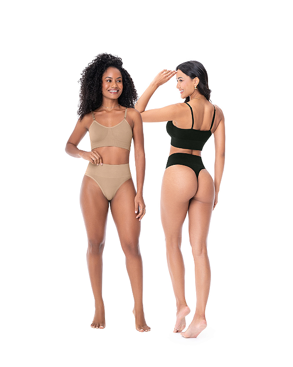 Kit 2 Calcinhas Pós Parto Fio Sem Costura Leve Compressão Zee Rucci