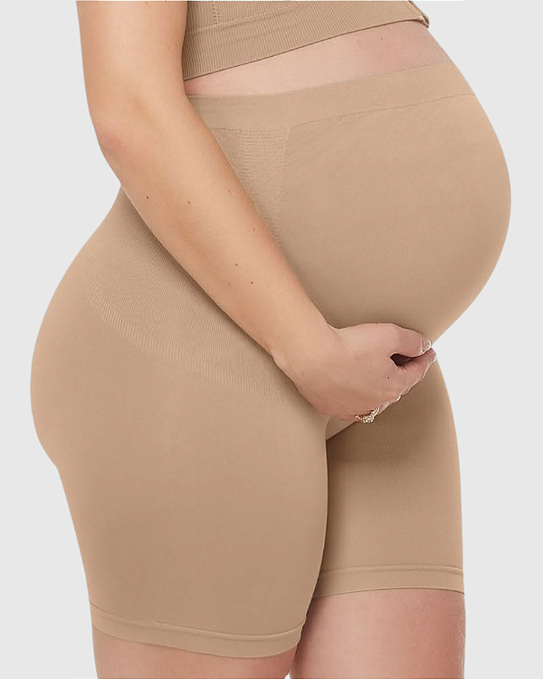 Bermuda Gestante Sem Costura - Bege - Zee Rucci