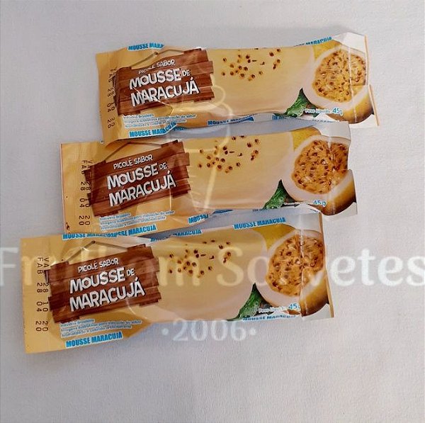 Picolé Mousse de Maracujá