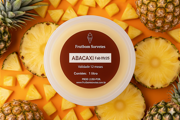 Sorvete Abacaxi Suíço 1l