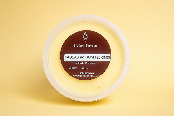 Sorvete Passas ao Rum 1l