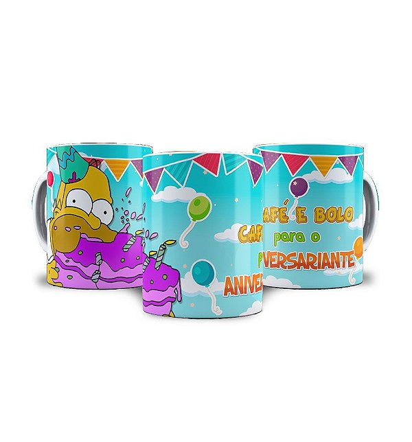 Caneca Os Simpsons – Homer Aniversariante