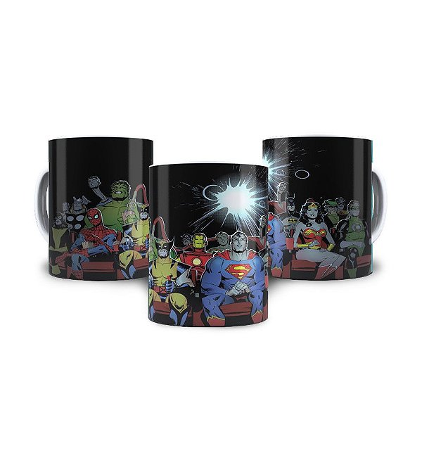 Caneca DC + Marvel