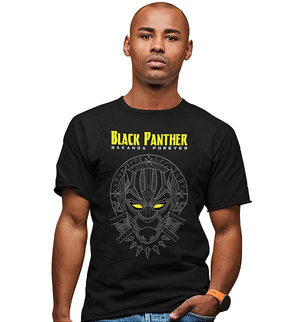 Camiseta Pantera Negra – Wakanda Forever - Máscara