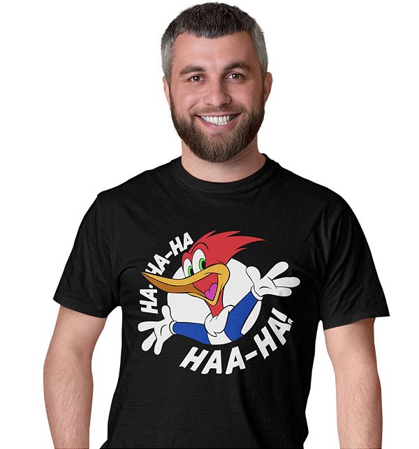 Camiseta Pica Pau – Ha Ha Ha Haa Ha!
