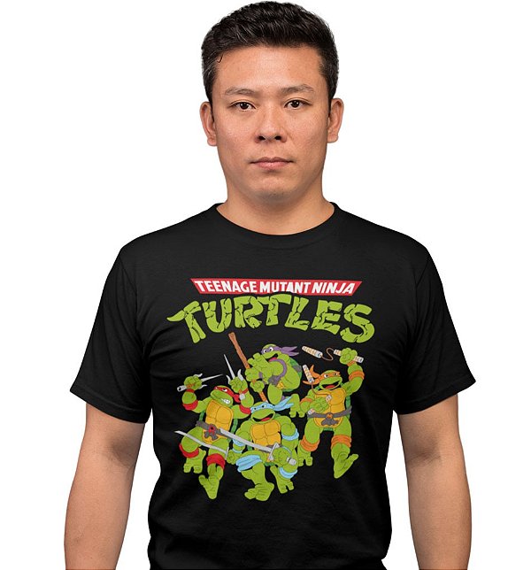 Camiseta Tartarugas Ninja em Ação