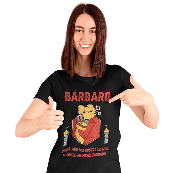 Camiseta Dungeons & Dragons – Gato Bárbaro