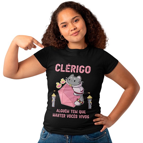 Camiseta Dungeons & Dragons – Gato Clérigo