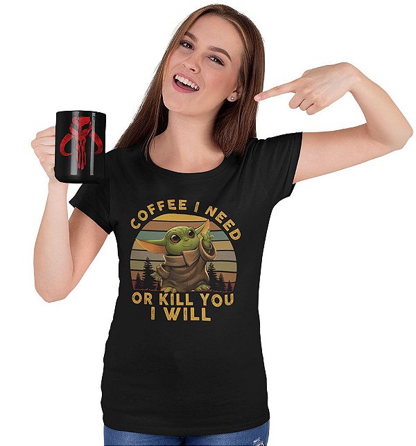 Camiseta The Mandalorian - Quero Café!