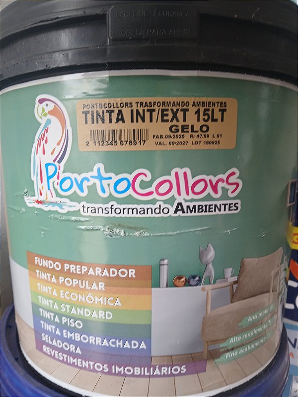TINTA PORTOCOLLORS STANDARD INT/EXT 15L GELO