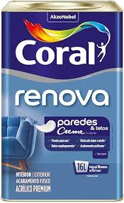 TINTA CORAL RENOVA PAREDES E TETOS 16L