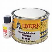 MASSA ADESIVA PLASTICA 400G BRANCA IBERE