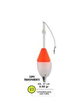 Bóia Cevadeira Pequena Sem Rolha - N23 Vermelho - 50g
