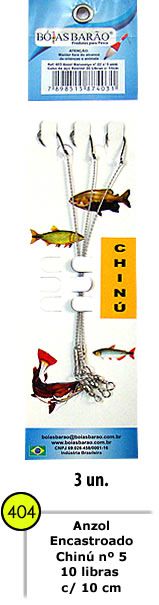 Anzol Chinu Encastroado - Escolha o Tamanho