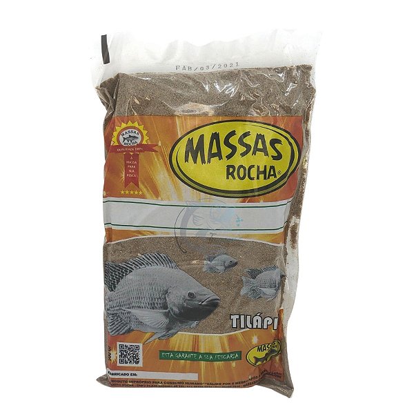 Massa Rocha Tilapia 500g - Escolha o Sabor