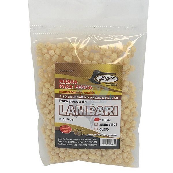 Massa Pronta Biguá Para Lambari - Escolha o Sabor