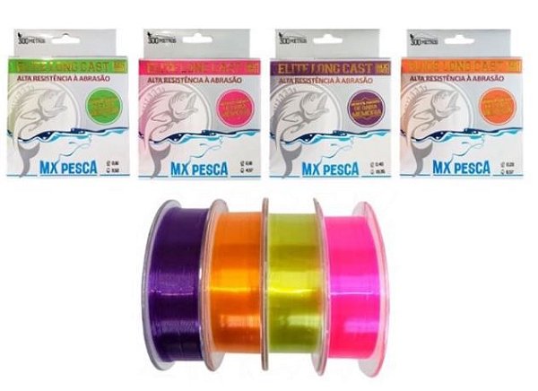 Linha Monofilamento ELITE LONG CAST 300 M- Escolha Cor e Bitola