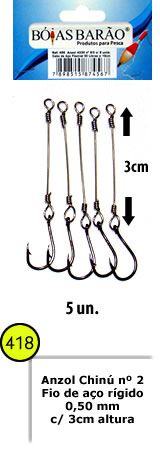 Anzol Chinu Fio De Aço Rigido - Escolha o Tamanho
