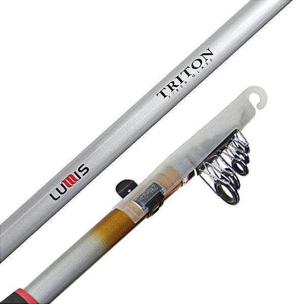 Vara de Molinete Lumis Telescopica Triton com Passador 2,80m 20lb